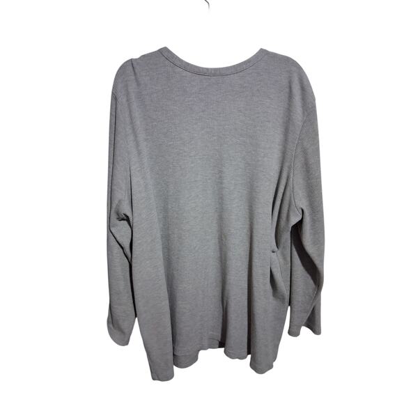 Woman Within Plus Size 3X Embroidered Floral Thermal Casual Cozycore Henley Top - Picture 12 of 12